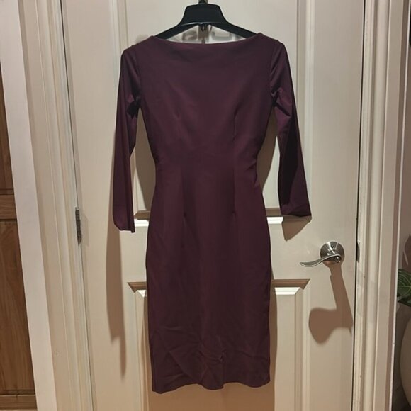 🎀CHIARA BONI purple midi sheath dress made in Italy - Picture 8 of 12